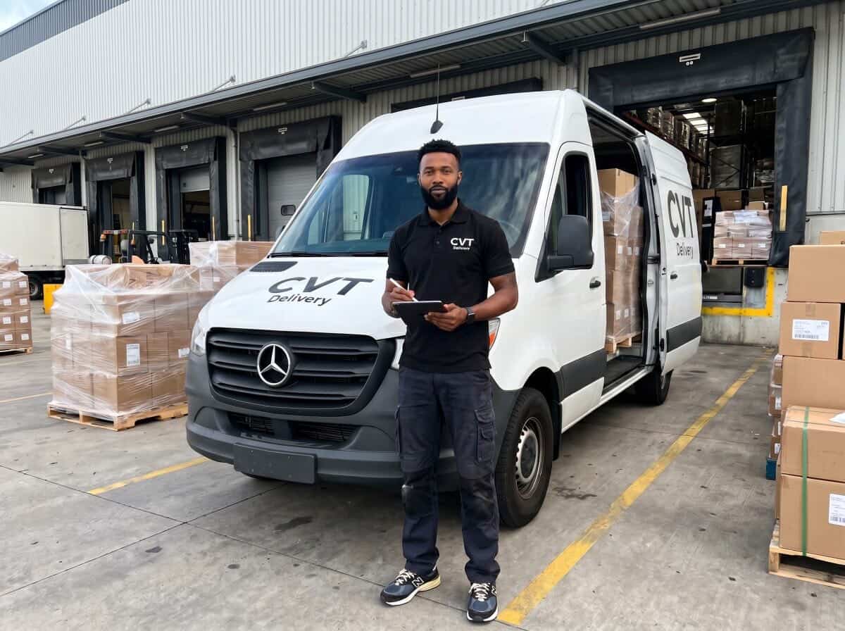 CVT Delivery Mercedes Sprinter loaded with cargo